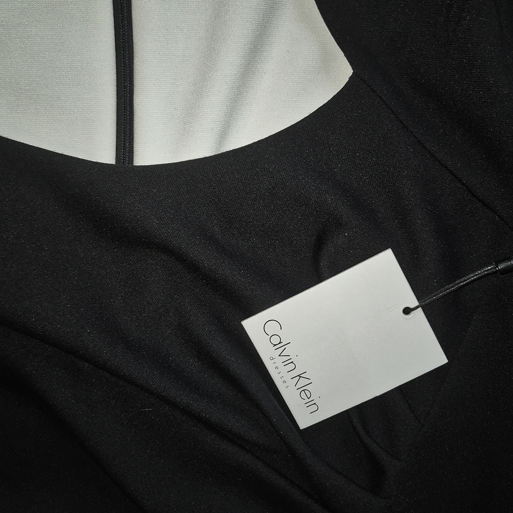 Calvin Klein Elegant Black Midi Dress - Picture 2 of 2